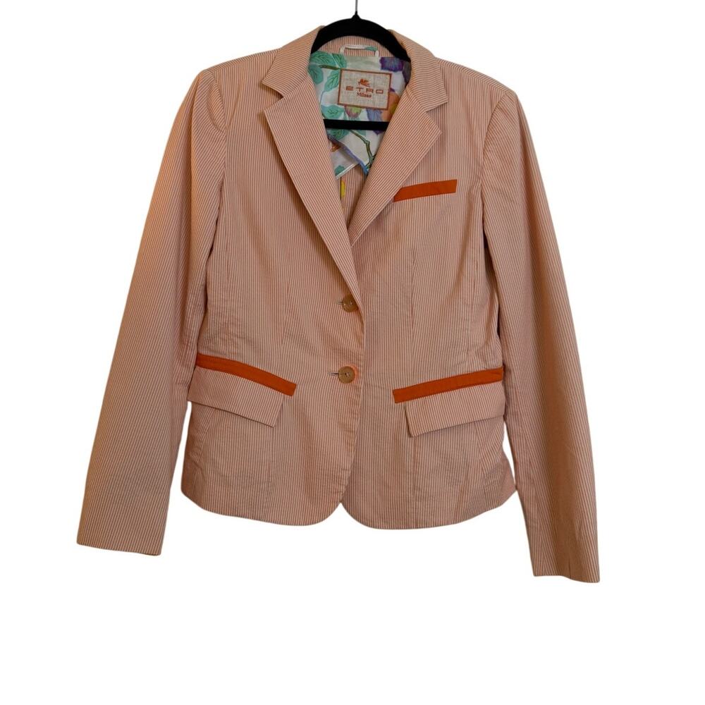 Vintage Etro Women's Cotton Blazer Sz 44